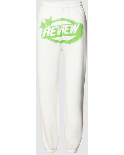 Review Sweatpants mit Puff Logo-Print - Grün