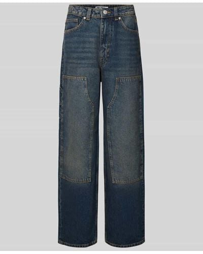 Review Baggy Fit Jeans mit verstärktem Kniebereich - Blau