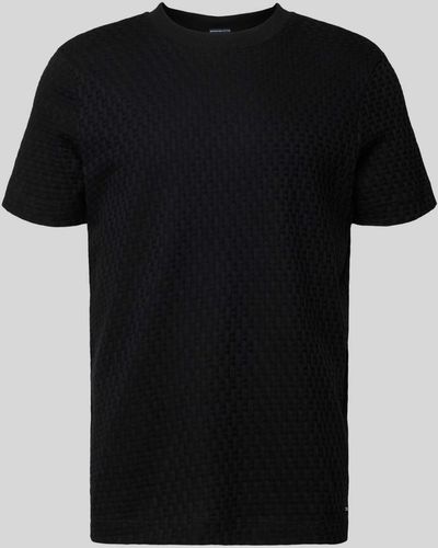 Joop! T-shirt Met Structuurmotief - Zwart