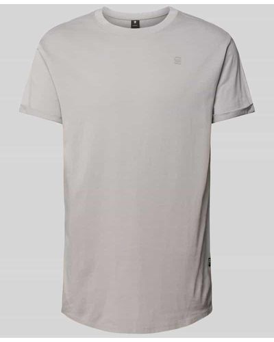 G-Star RAW T-Shirt mit Logo-Print Modell 'LASH' - Grau