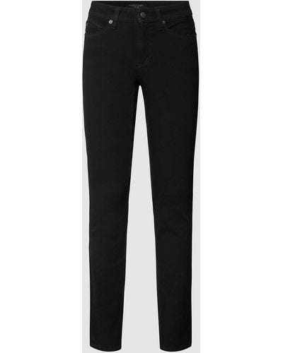 Cambio Gekleurde Skinny Fit Jeans Met Stretch - Zwart