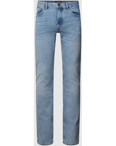 Marc O' Polo Slim Fit Jeans Met Knoopsluiting - Blauw