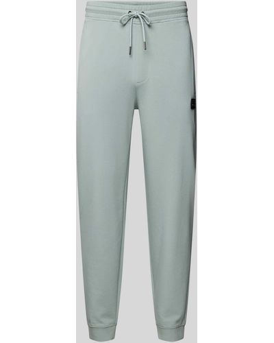 HUGO Sweatpants mit Label-Patch Modell 'Dimacs' - Blau