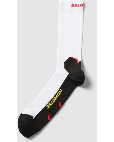 Salomon Socken mit Label-Detail Modell 'SPEEDCROSS CREW' - Weiß