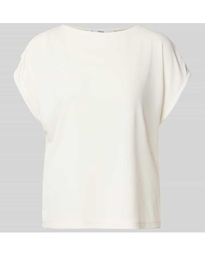 Mango Blusenshirt mit Kappärmeln Modell 'MALBI' - Weiß
