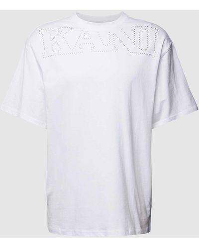Karlkani T-shirt Met Labelprint - Wit
