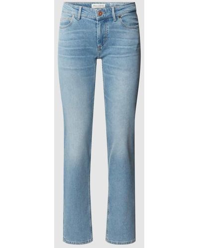 Marc O' Polo Straight Fit Jeans mit 5-Pocket-Design Modell 'Alby' - Blau