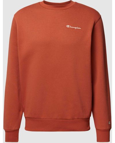 Champion Sweatshirt mit Label-Details Modell 'Rochester' - Orange