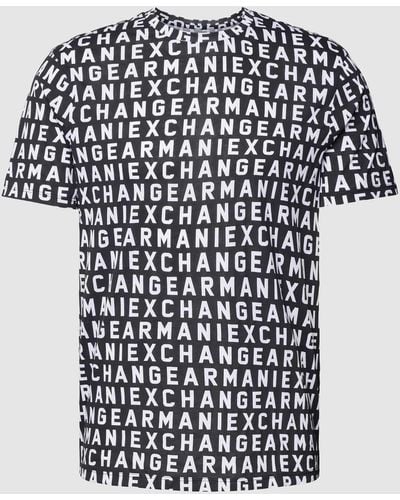 Armani Exchange T-shirt Met Labelmotief - Wit