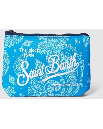 Mc2 Saint Barth Kulturtasche mit Allover-Muster Modell 'ALINE SPONGE' - Blau