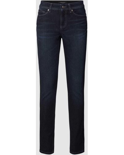Cambio Skinny Fit Jeans mit Kontrastnähten Modell 'PARLA' Modell PARLA - Blau