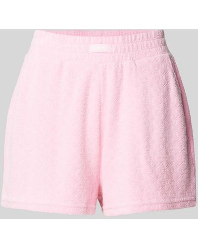 Guess Regular Fit Shorts mit Strukturmuster Modell 'LOLA' - Pink