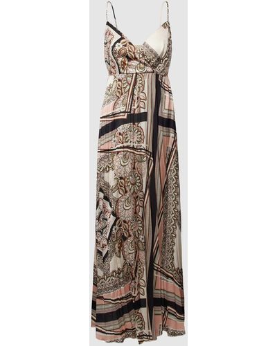 Liu Jo Midi-jurk Met All-over Motief - Naturel