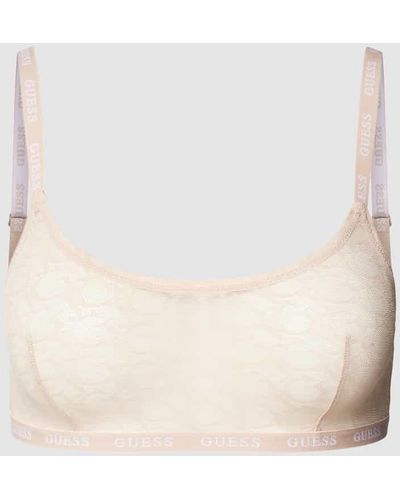 Guess Bralette mit Logo-Muster Modell 'EDYTHA' - Natur