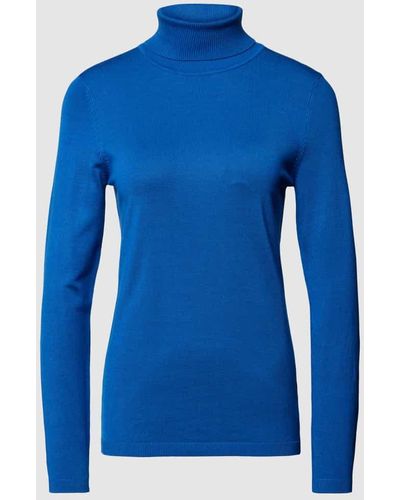 Esprit Rollkragenpullover im unifarbenen Design - Blau