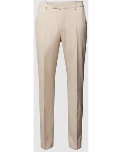 Pierre Cardin Anzughose mit Bügelfalten Modell 'Ryan' - Natur