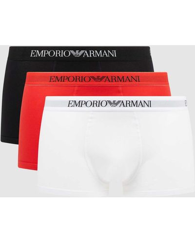 Emporio Armani Boxershort Met Logo In Band In Een Set Van 3 Stuks - Zwart