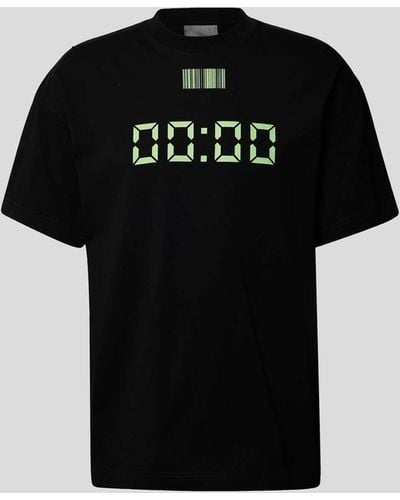 VTMNTS T-Shirt mit Motiv-Print - Schwarz