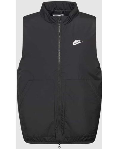 Nike Weste mit Label-Stitching Modell 'CLUB' - Schwarz
