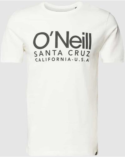 O'neill Sportswear T-Shirt mit Logo-Print Modell 'CALI' - Weiß