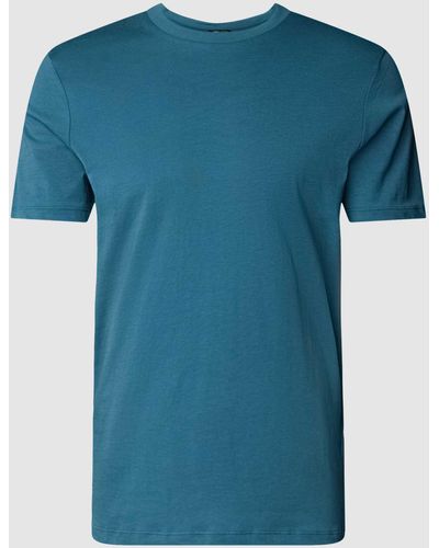 Strellson T-Shirt mit Rundhalsausschnitt und kurzen Ärmeln - Blau