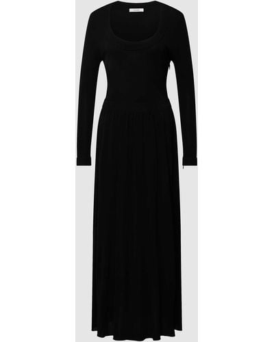 IVY & OAK Maxi-jurk Met Plissévouwen - Zwart
