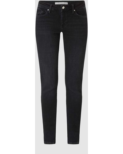 Mavi Super Skinny Fit Jeans mit Stretch-Anteil Modell 'Adriana' - Schwarz