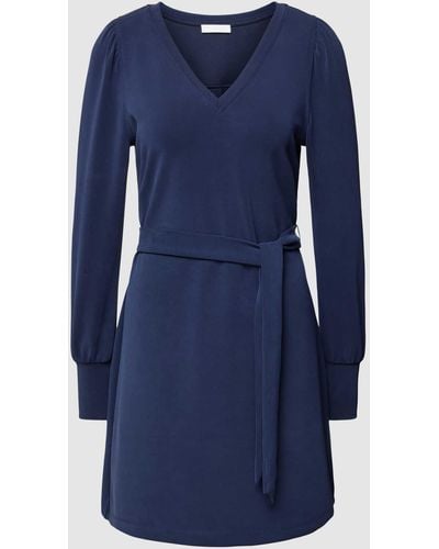 Rich & Royal Mini-jurk Met Strikceintuur - Blauw