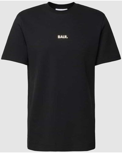 BALR Regular Fit T-Shirt mit Label-Print - Schwarz