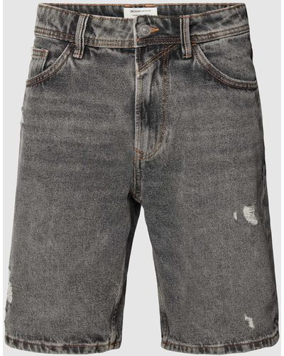 Tom Tailor Denim Jeansshorts mit 5-Pocket-Design - Grau