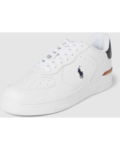 Polo Ralph Lauren Sneakers Met Labelstitching - Wit