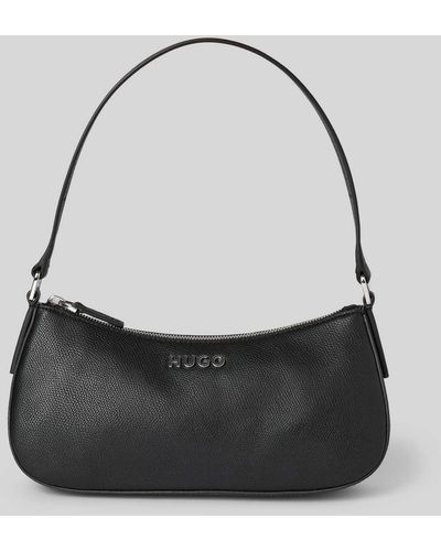 HUGO Handtasche mit Label-Details Modell 'Chris' - Schwarz