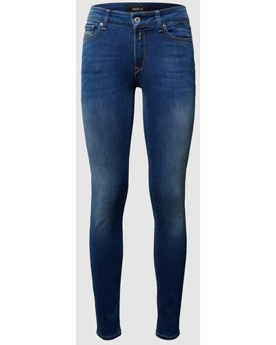 Replay Skinny Fit Jeans mit Stretch-Anteil Modell 'New Luz' - Blau