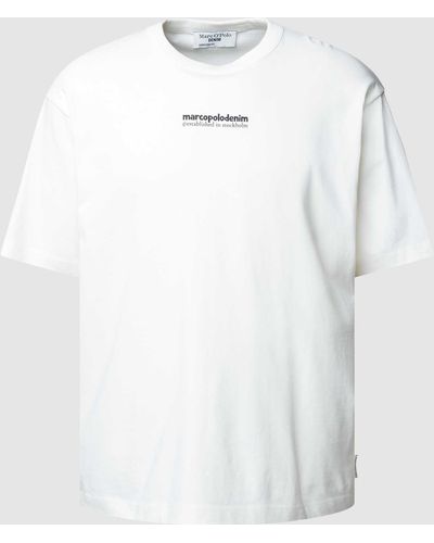 Marc O' Polo T-shirt Met Logoprint - Wit