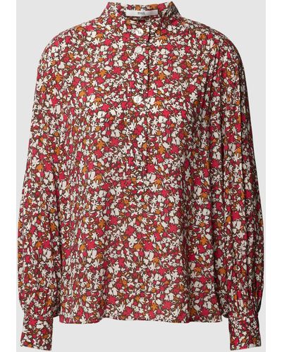 Brax Bluse mit floralem Muster aus Viskose Modell 'STYLE.VIV' - Pink