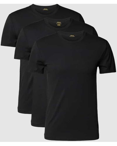 Polo Ralph Lauren Unterhemd mit Logo-Detail im 3er-Pack - Schwarz