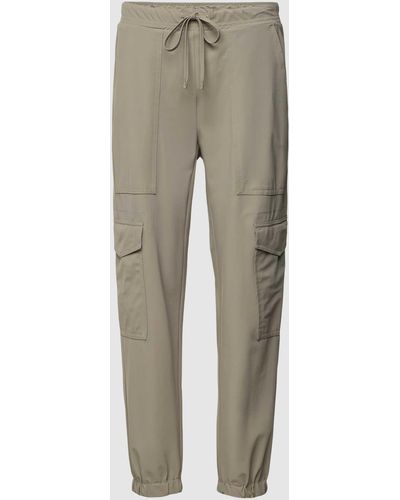 Cambio Regular Fit Cargohose mit Tunnelzug Modell 'KARO' - Natur