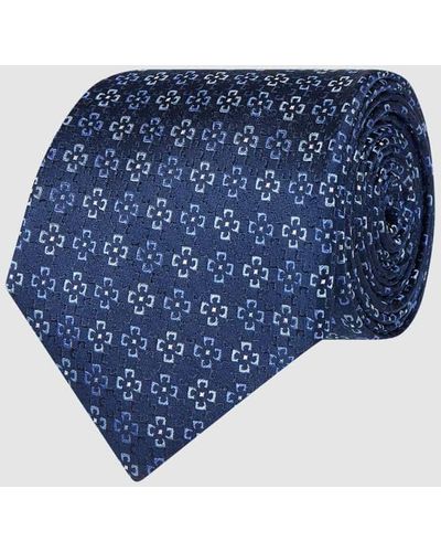 Eterna Krawatte aus reiner Seide (7,5 cm) - Blau
