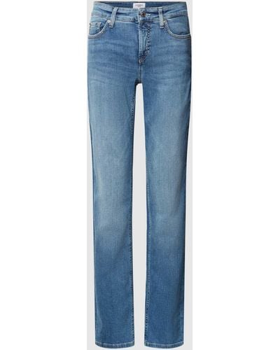 Cambio Straight Leg Jeans im 5-Pocket-Design Modell 'PIPER' - Blau