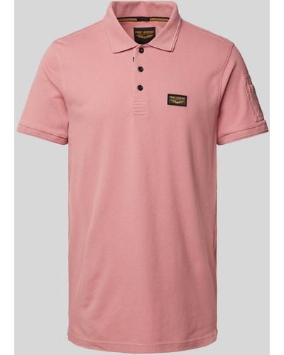 PME LEGEND Poloshirt Met Labelstitching - Roze