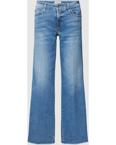 Cambio Flared Jeans Met Verkort Model - Blauw