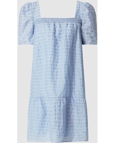 Ichi Kleid mit Karree-Ausschnitt Modell 'Elea' - Blau