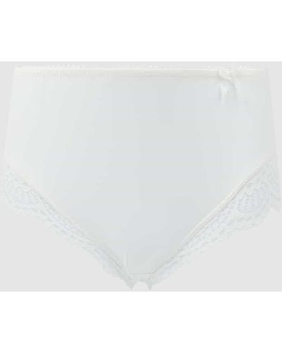 Lascana PLUS SIZE Pants mit Spitzenbesatz Modell 'AURORA PANTY' - Weiß