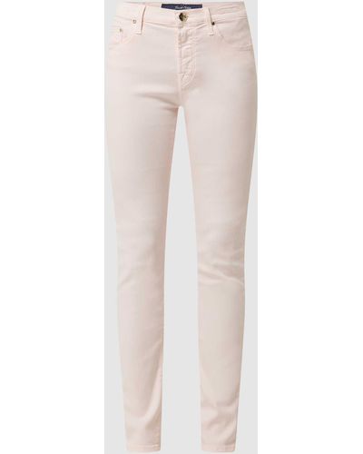 Jacob Cohen Slim Fit Jeans mit Stretch-Anteil Modell 'Kimberly' - Natur