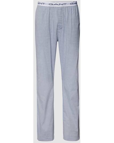 GANT Pyjama-Hose mit Logo-Bund - Blau