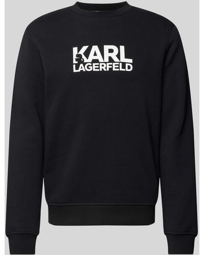 Karl Lagerfeld Sweatshirt mit Label-Print - Schwarz