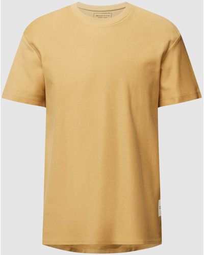 Tom Tailor T-Shirt mit Label-Patch - Gelb