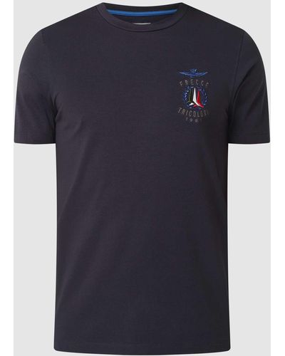 Aeronautica Militare T-Shirt mit Logo - Blau