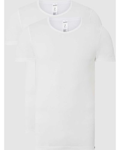 SKINY T-shirt Van Katoen In Een Set Van 2 - Wit