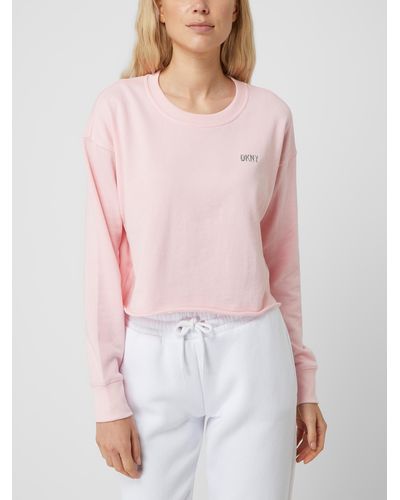 DKNY Kort Sweatshirt Met Logo - Roze